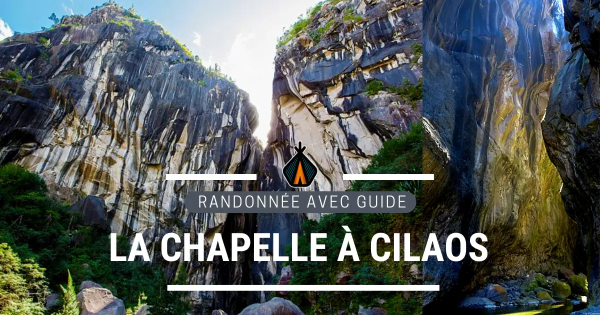 Randonnée de la Chapelle à Cilaos avec gorge étroite sculptée par l'eau