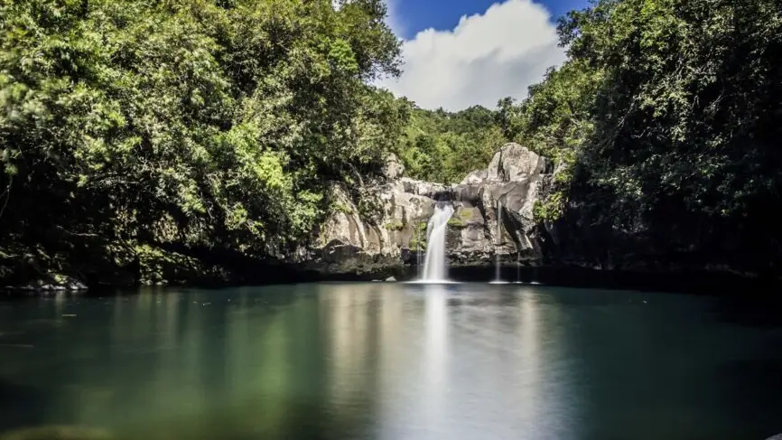 Bassin Bœuf à Sainte-Suzanne, cascade et bassin de baignade dans le nord de La Réunion