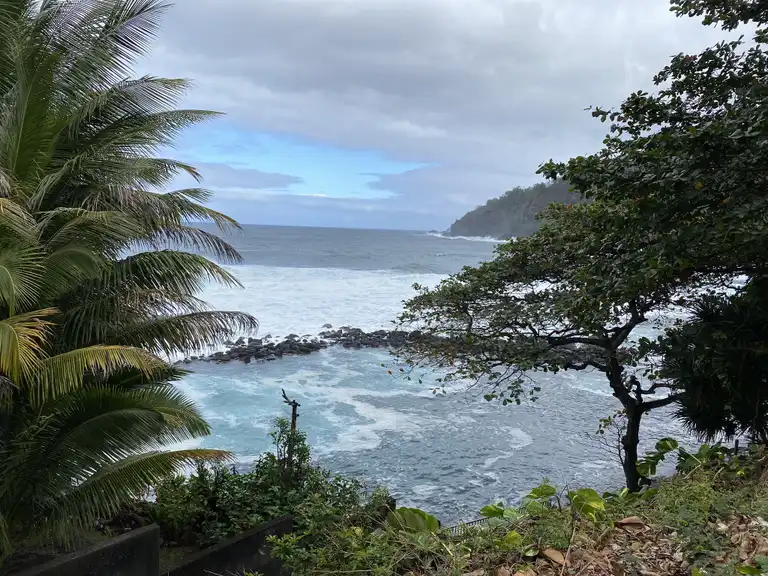 Côte rocheuse de La Réunion battue par une houle puissante, illustration du risque en mer hors zones protégées